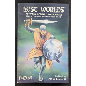 Lost Worlds Man In Chainmail Fantasy Combat Book Game Nova Games 1983 #1001